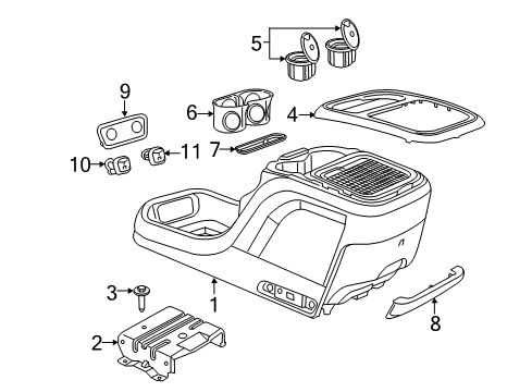 2018 Chrysler Pacifica Bin-Storage Diagram for 6EG66DX9AE