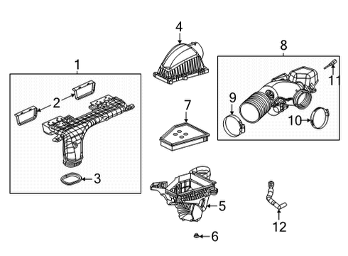 2021 Jeep Grand Cherokee L MAKE UP AIR Diagram for 68445360AA