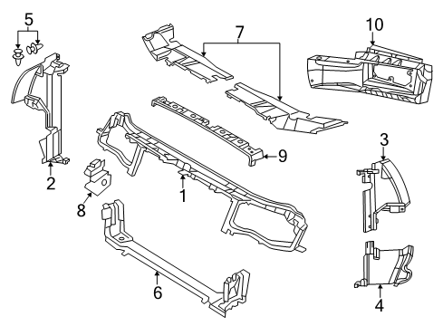 2023 Dodge Charger Radiator Support Diagram