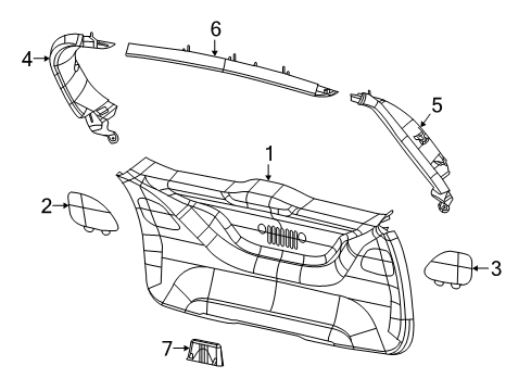 2023 Jeep Compass Interior Trim - Lift Gate Diagram