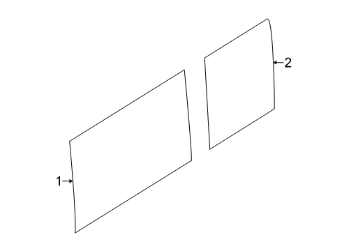 2023 Ram ProMaster 1500 Glass - Side Panel Diagram 1