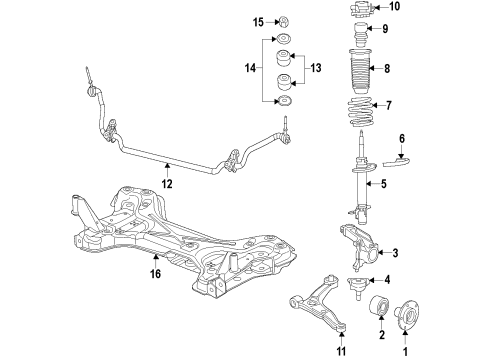 2022 Ram ProMaster 2500 FRONT Diagram for 68509178AA