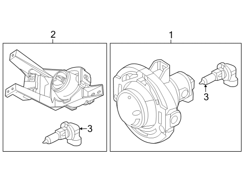 2022 Jeep Grand Cherokee WK Fog Lamps Diagram