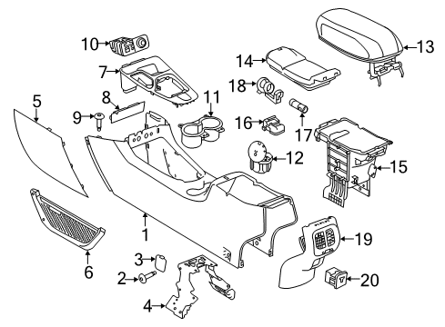 2022 Jeep Cherokee Console Diagram