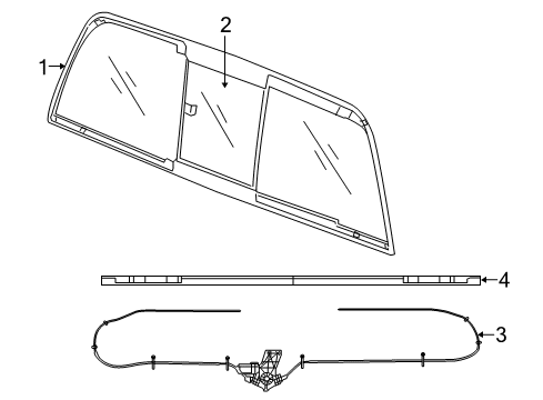 2022 Ram 1500 Classic CABLEASSY-Power Sliding BACKLITE Diagram for 68510552AA