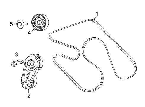 2022 Ram 3500 Belts & Pulleys Diagram 1