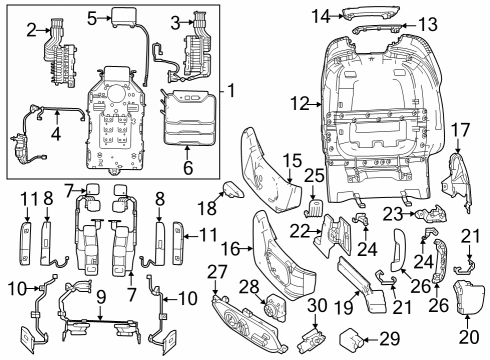 2023 Jeep Grand Wagoneer L Lumbar Control Seats Diagram 3