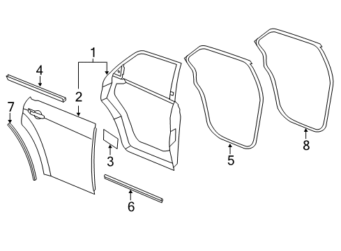 2016 Dodge Charger W/STRIP-Rear Door Mounted Diagram for 68040047AO