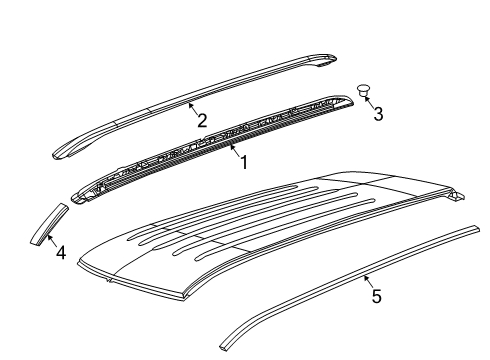 2022 Jeep Compass Exterior Trim - Roof Diagram