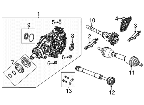 2023 Jeep Grand Cherokee L Shaft-Drive Diagram for 68380042AB