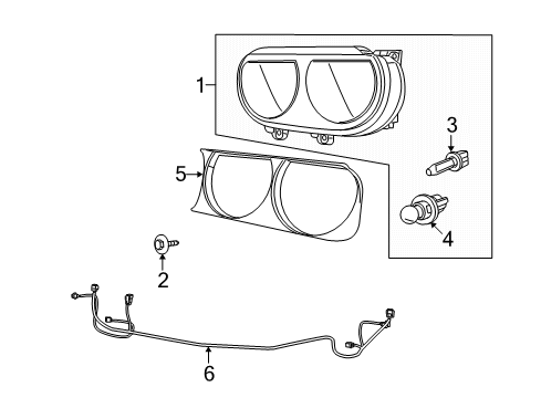 2023 Dodge Challenger Headlamp Components Diagram 1