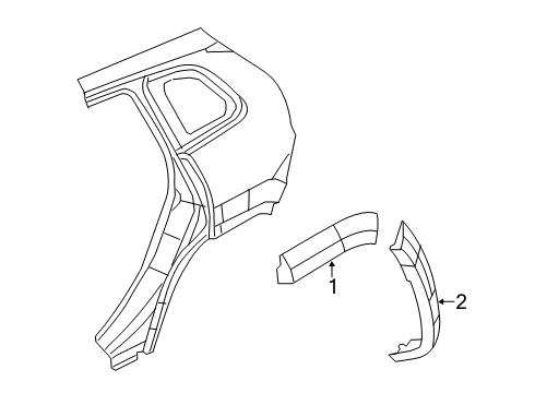 2021 Jeep Cherokee MOLDING-WHEEL FLARE Diagram for 1UW94RXFAE