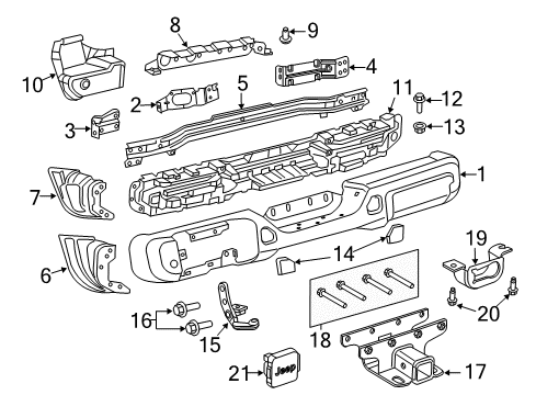 2023 Jeep Wrangler Bumper-Rear Diagram for 6QE27RXFAB