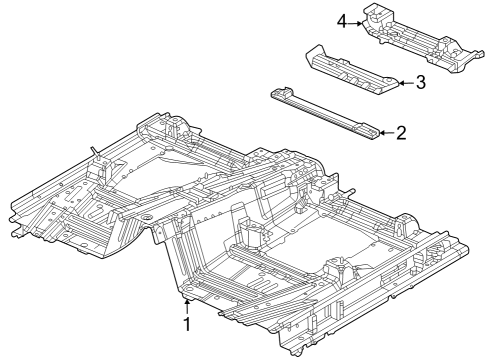 2022 Jeep Grand Cherokee CROSSMEMB-FRONT SEAT Diagram for 68438751AC