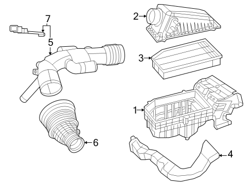 2024 Jeep Wrangler HOSE-AIR CLEANER Diagram for 68472536AB