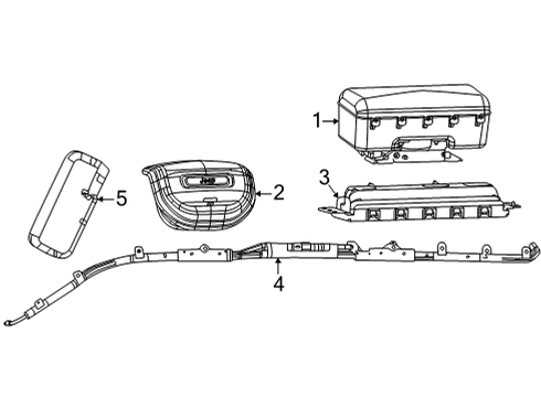 2024 Jeep Grand Cherokee L Air Bag Components Diagram 1