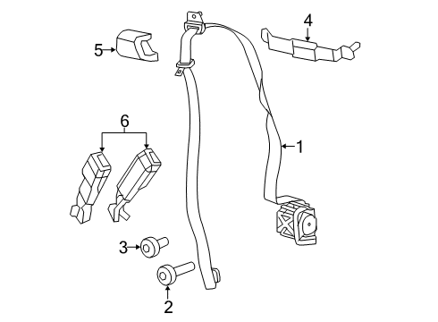 2022 Jeep Gladiator Front Seat Belts Diagram