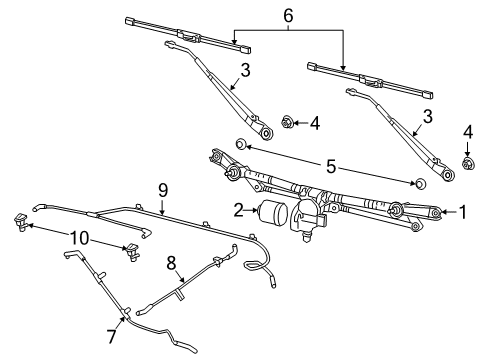 2023 Jeep Gladiator Wipers Diagram