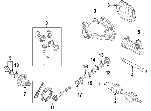 2022 Ram 1500 Classic Front Axle, Differential, Drive Axles, Propeller Shaft Diagram