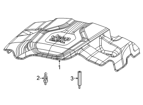 2024 Jeep Grand Cherokee L Cover-Engine Diagram for 68445569AA