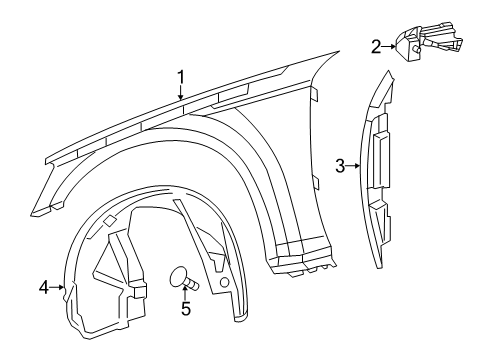 2023 Dodge Charger Fender & Components Diagram