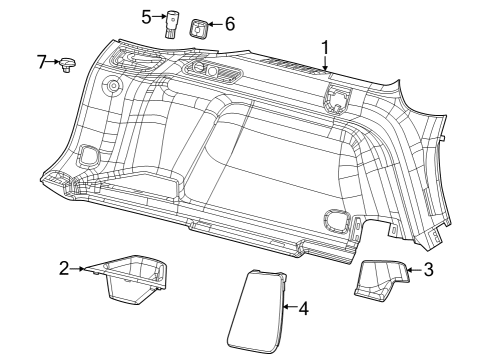 2024 Jeep Grand Cherokee Interior Trim - Quarter Panels Diagram 1