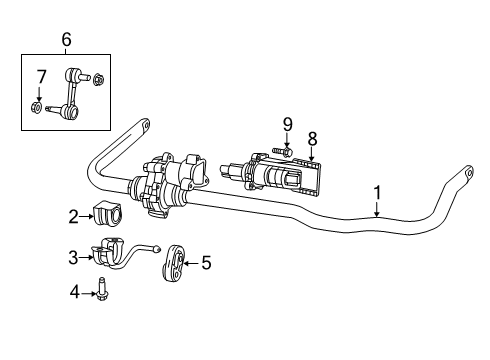 2023 Ram 2500 Stabilizer Bar & Components - Front Diagram 2