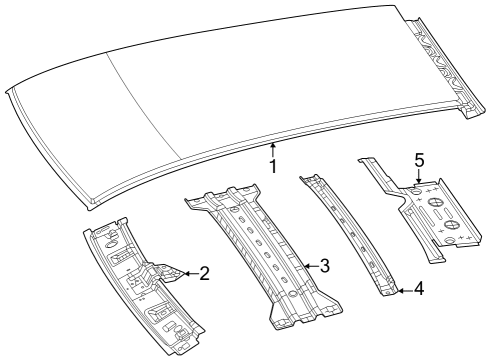 2023 Dodge Hornet Roof & Components Diagram 1