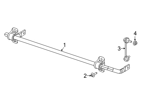 2022 Jeep Compass Rear Suspension Components, Lower Control Arm, Stabilizer Bar Diagram 2