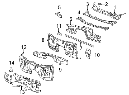 2023 Dodge Charger Cowl Diagram