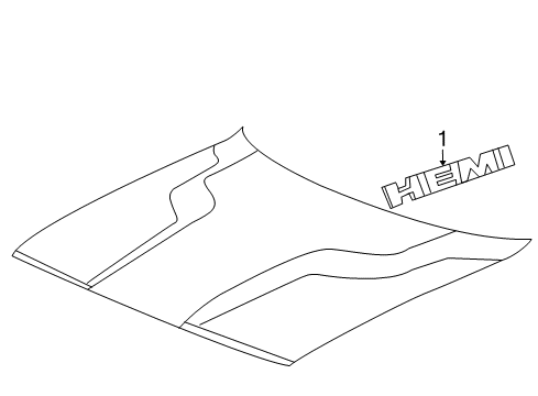 2023 Dodge Challenger Exterior Trim - Hood Diagram 2