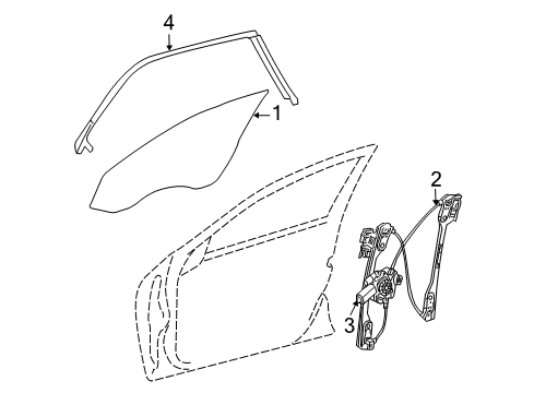 2023 Dodge Challenger Glass - Door Diagram