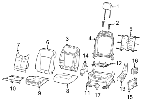 2023 Dodge Hornet COVER-FRONT SEAT CUSHION Diagram for 7NB60LXHAA