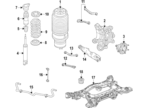 2022 Jeep Grand Cherokee L ISOLATOR-SPRING Diagram for 68375896AC