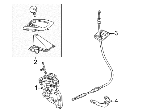 2023 Ram ProMaster 3500 GEARSHIFT CONTROL Diagram for 68509222AB