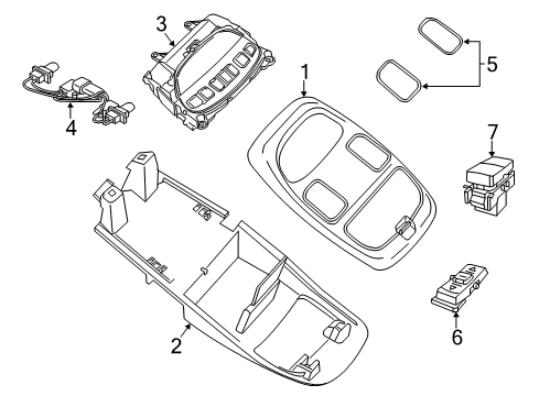 2021 Ram 1500 Classic Overhead Console Diagram