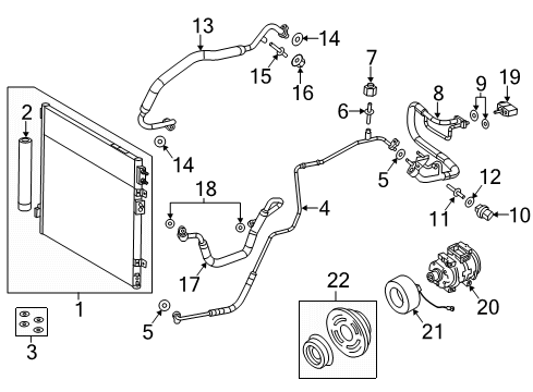 2023 Dodge Challenger Condenser, Compressor & Lines Diagram