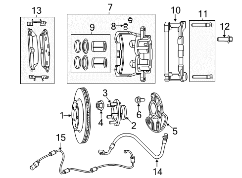 2022 Chrysler 300 Brake Components Diagram 1