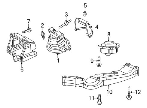 2023 Dodge Charger Engine & Trans Mounting Diagram 2