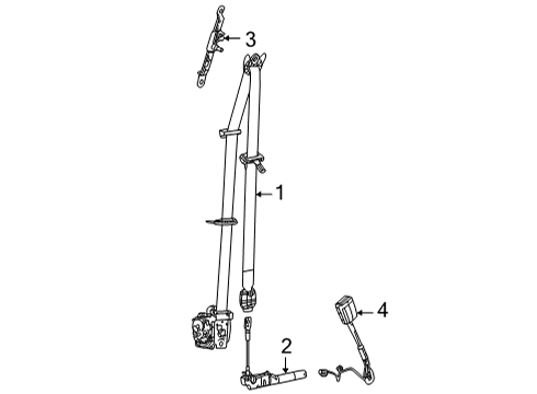 2023 Jeep Grand Wagoneer L Front Seat Belts Diagram