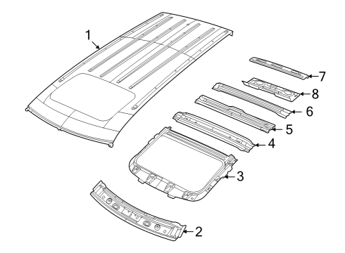 2024 Jeep Grand Cherokee ROOF Diagram for 68458687AA