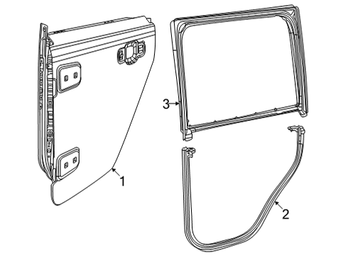 2022 Jeep Wrangler Door & Components Diagram 4