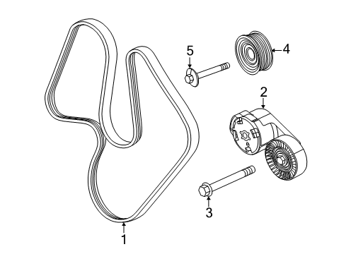 2022 Jeep Grand Cherokee WK Belts & Pulleys Diagram