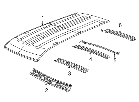 2021 Ram ProMaster City Roof & Components Diagram