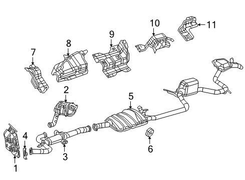 2021 Chrysler Pacifica Shield-Dash Diagram for 68477639AA