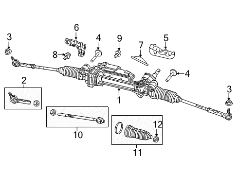 2020 Chrysler 300 GEAR-RACK AND PINION Diagram for 68593997AA