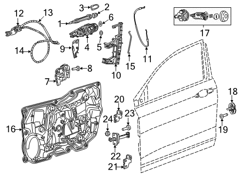 2017 Chrysler 200 FRONT DOOR Diagram for 68590594AA