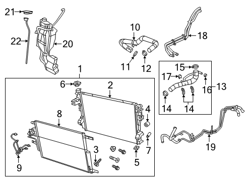 2022 Ram 1500 Radiator & Components Diagram 4