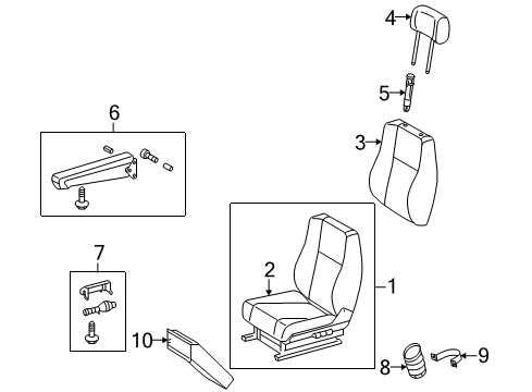 Seat Back-Front Diagram for 5170318AA