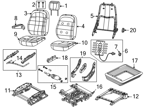 2023 Ram ProMaster 3500 HEADREST-FRONT Diagram for 7MJ74LXBAA